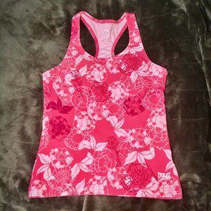 Everlast Pink Floral Print Women Sports Tank Top.